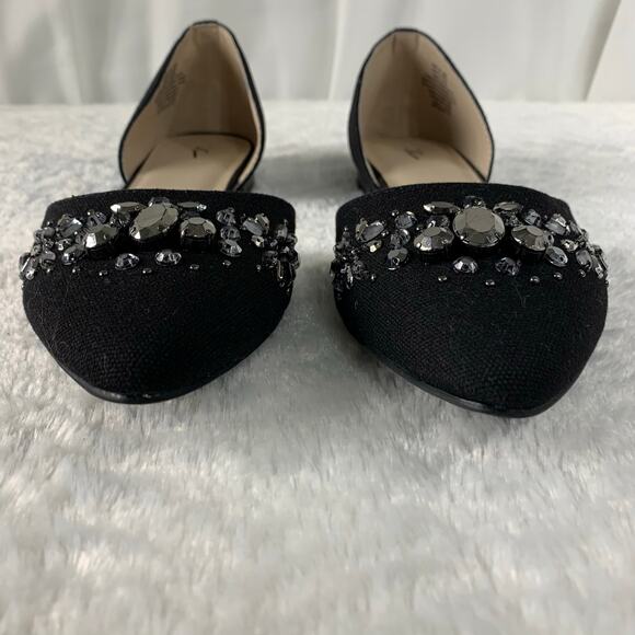 Simply Vera Vera Wang Women's Black Faux Suede Flats Size 8.5 - Picture 3 of 8